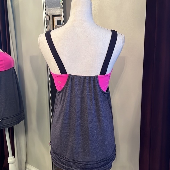 Lululemon Run: Back On Track Tank Black Swan / Raspberry Glo Light Size 6 - Picture 7 of 14